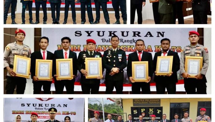 Ungkap Kasus Curanmor, Di Momen Hari Bhayangkara ke-78, Polres Solok Berikan Penghargaan kepada Satresnarkoba