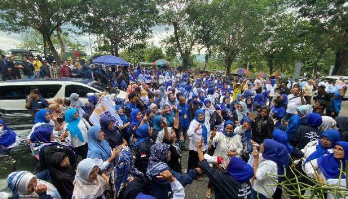 Debat Kandidat kedua, Ratusan Pendukung Emiko-Irwan Afriadi Teriakan Kemenangan Paslon 02