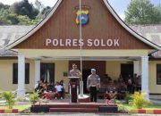 Kapolres Solok Pimpin Apel Gelar Pasukan Operasi Lilin Singgalang 2024