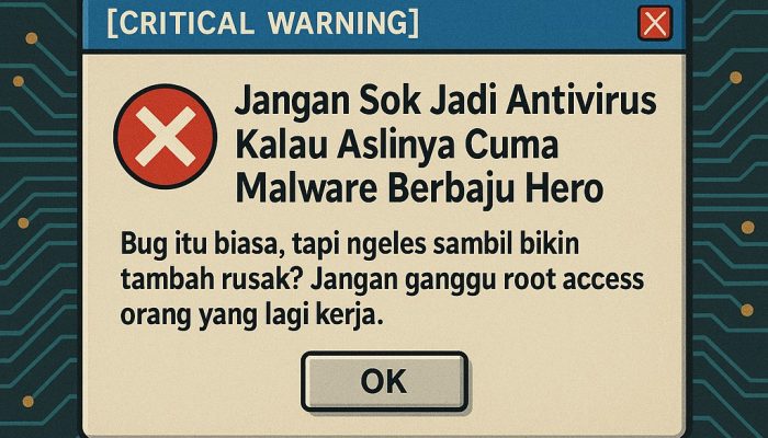 [CRITICAL WARNING] Jangan Sok Jadi Antivirus Kalau Aslinya Cuma Malware Berbaju Hero