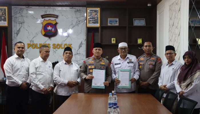 Polres Solok Polda Sumbar Lanjutkan Kerjasama dengan Baznas Kabupaten Solok