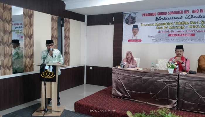 Kasi PD Pontren Kemenag Kota Solok Hadiri Karantina Tahfizh Surau Sumagek Aro IV Korong