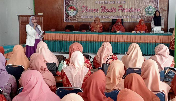 Dharma Wanita Persatuan Kemenag Kabupaten Solok Gelar Pertemuan Rutin gandeng Rumah Cantik L’oase Kota Solok