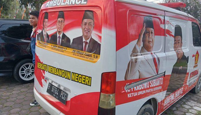 Bantuan Ambulance dari Sayap DPP Partai Gerindra KESIRA untuk Masyarakat Melayani Sepenuh Hati