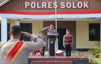Kapolres Solok Ajak Personel Tingkatkan Semangat, Kekompakan, dan Kesehatan dalam Bertugas