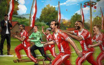 FC Bayern München Rayakan Hari Kemerdekaan Indonesia ke-80 dengan Ilustrasi Keren