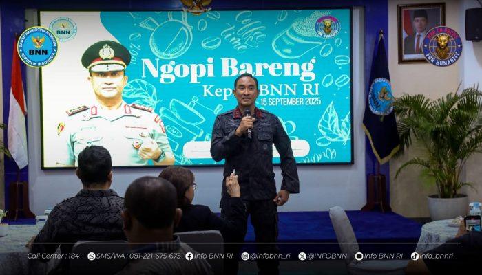 Jalin Sinergi Dengan Media, Kepala BNN RI Gelar Ngopi Bareng Wartawan