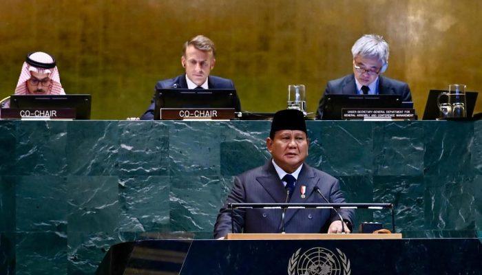 Prabowo Tegaskan Solusi Dua Negara di PBB, Indonesia Siap Kirim Pasukan Perdamaian ke Palestina