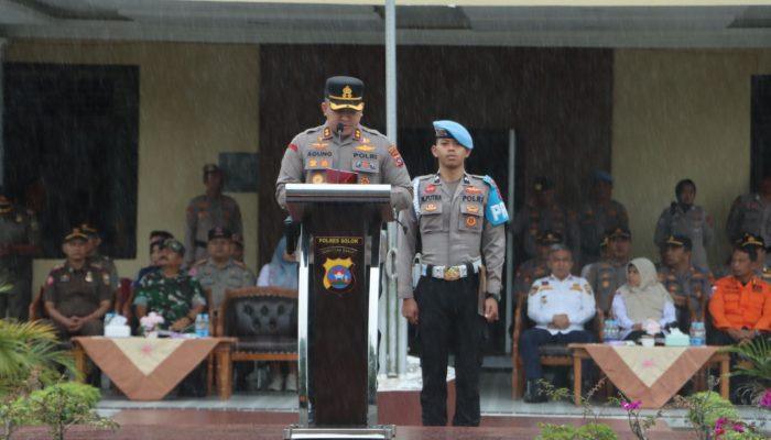 Kapolres Solok Pimpin Apel Gabungan Kesiapan Tanggap Darurat Bencana di Kabupaten Solok