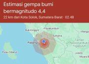 Gempa Magnitudo 4.7 Guncang Solok Dini Hari, Getaran Terasa Hingga Padang