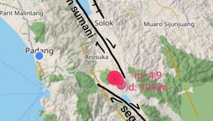 Solok Diguncang 5 Kali Gempa Susulan Pasca Gempa Utama Magnitudo 4,6