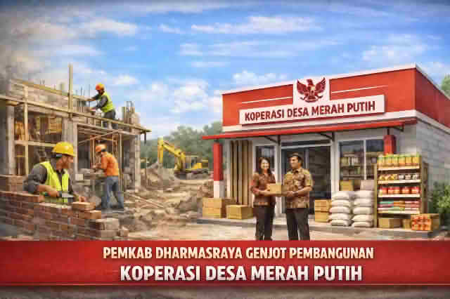 Pemkab Dharmasraya Genjot Pembangunan Koperasi Desa Merah Putih, 25 Gerai Fisik Mulai Dibangun