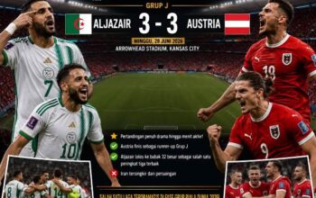 Drama 6 Gol, Aljazair dan Austria Lolos Usai Imbang 3-3
