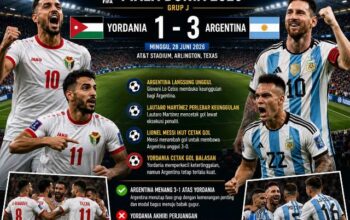 Argentina Menang 3-1 atas Yordania di AT&T Stadium