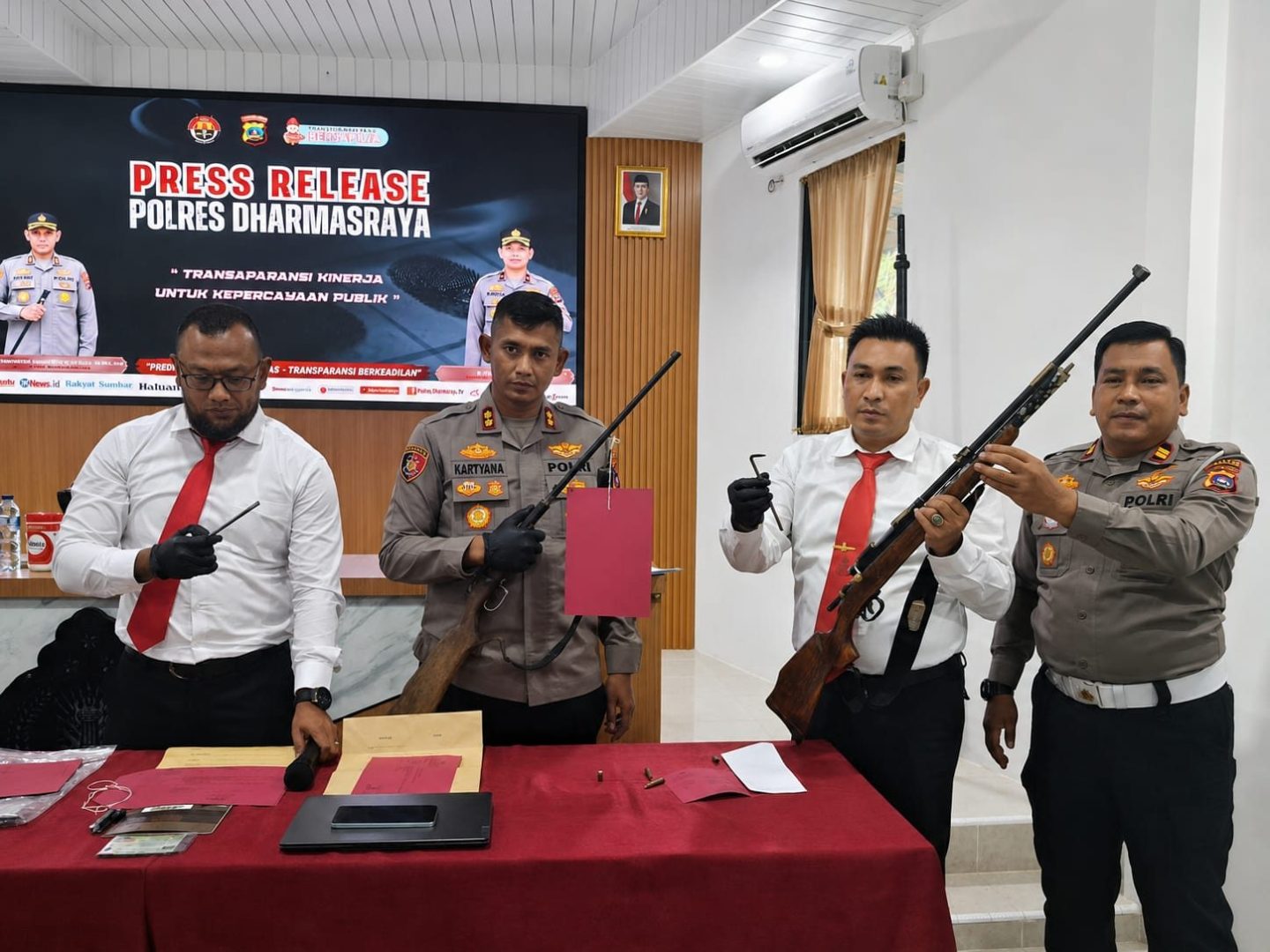 Polres Dharmasraya Ungkap Kasus Narkoba hingga Senjata Api Rakitan, 30 Tersangka Diamankan Sepanjang 2026