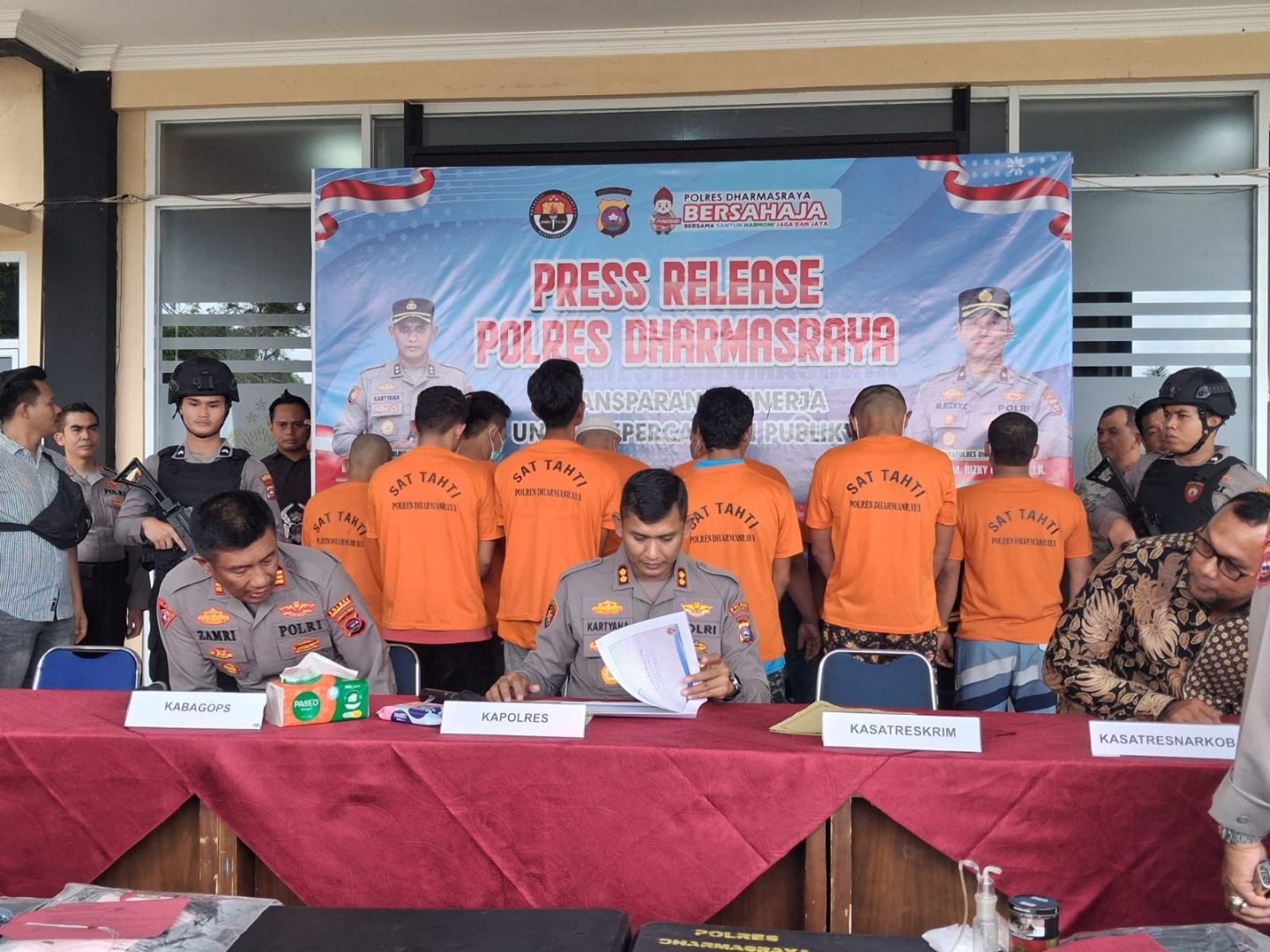 Tujuh Kasus Narkoba Diungkap, Satu Tersangka Direhabilitasi oleh Polres Dharmasraya