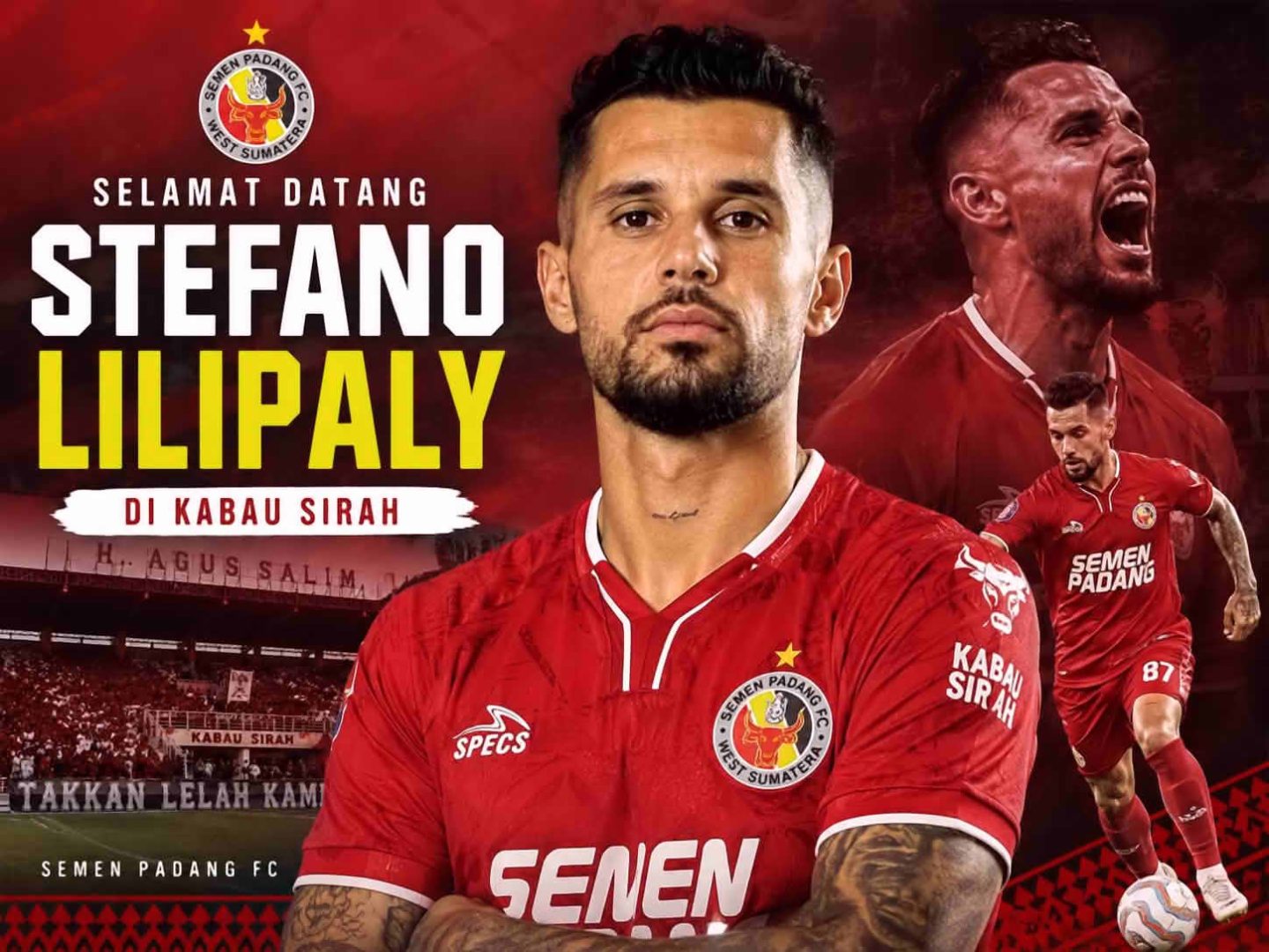Stefano Lilipaly Resmi Gabung Semen Padang, Kabau Sirah Bertabur Bintang