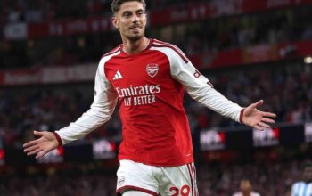 Arsenal Hancurkan Coventry , Awali Pertahanan Gelar Premier League