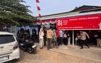 Pembagian Jersey dan BIB Lancar, Ribuan Peserta Siap Ramaikan Dharmasraya Merah Putih Run 2026