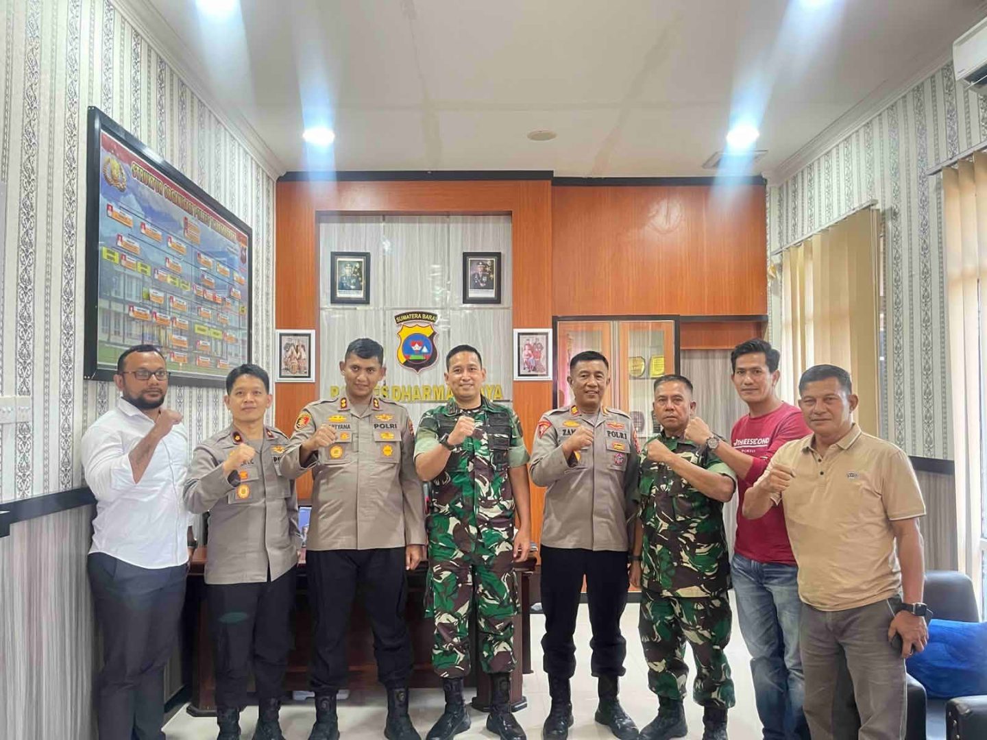 Kapolres Dharmasraya Sambut Dandim 0310/SSD yang Baru, Perkuat Sinergitas TNI-Polri