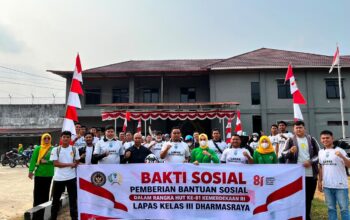 Semarak HUT RI ke-81, Lapas Dharmasraya Touring dan Berbagi Sembako ke Panti Asuhan
