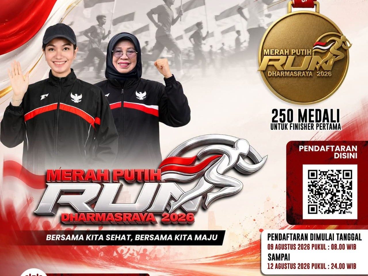 Merah Putih Run Dharmasraya 2026 Digelar 15 Agustus, Pendaftaran Gratis