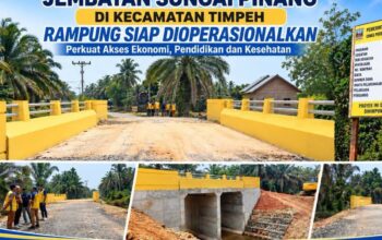 Jembatan Sungai Pinang Rampung, Akses Warga Timpeh Makin Lancar