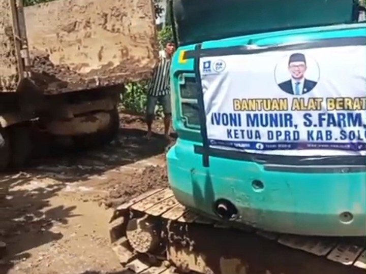 Ketua DPRD Ivoni Munir Hadir di Tengah Warga, Bantu Alat Berat Tangani Bencana