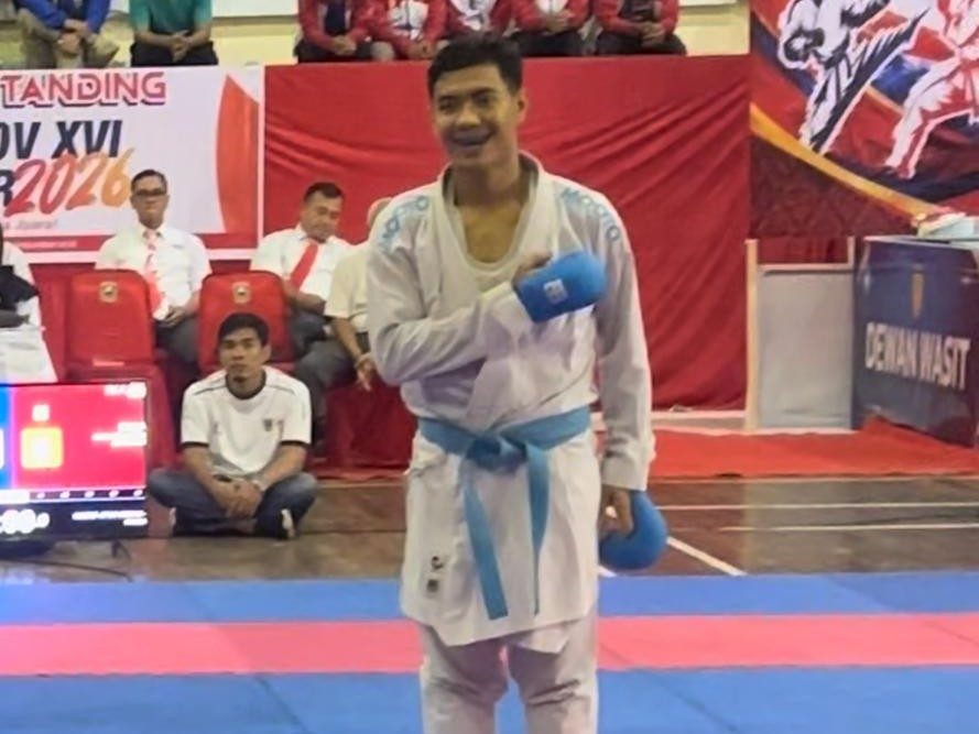 Farhan Kembali Tambah Emas untuk Kabupaten Solok, Menang Telak 8-0 atas Karateka Agam